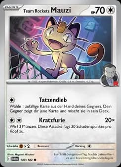 Team Rockets Mauzi card in German