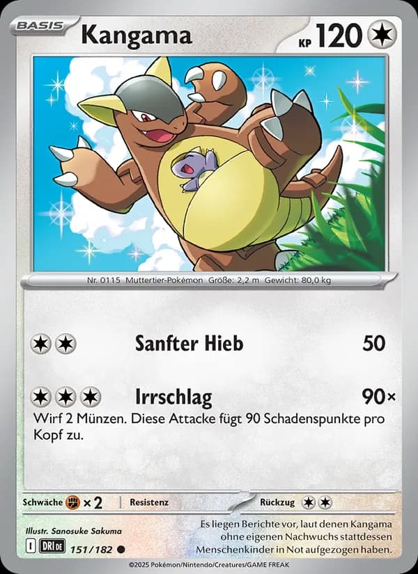 Kangama card in German