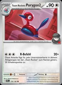 Team Rockets Porygon2 card in German