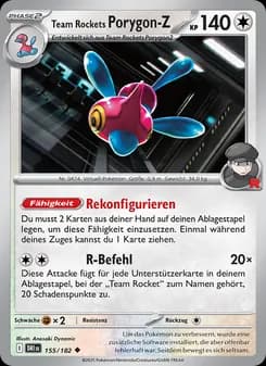 Team Rockets Porygon-Z card in German