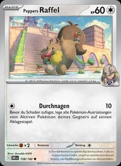 Peppers Raffel card in German