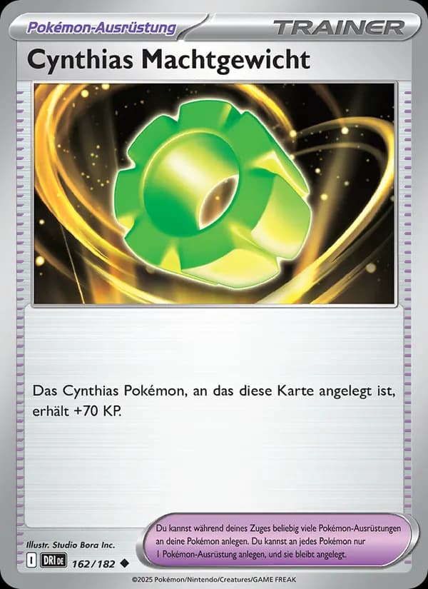 Cynthias Machtgewicht card in German