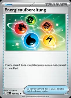 Energieaufbereitung card in German