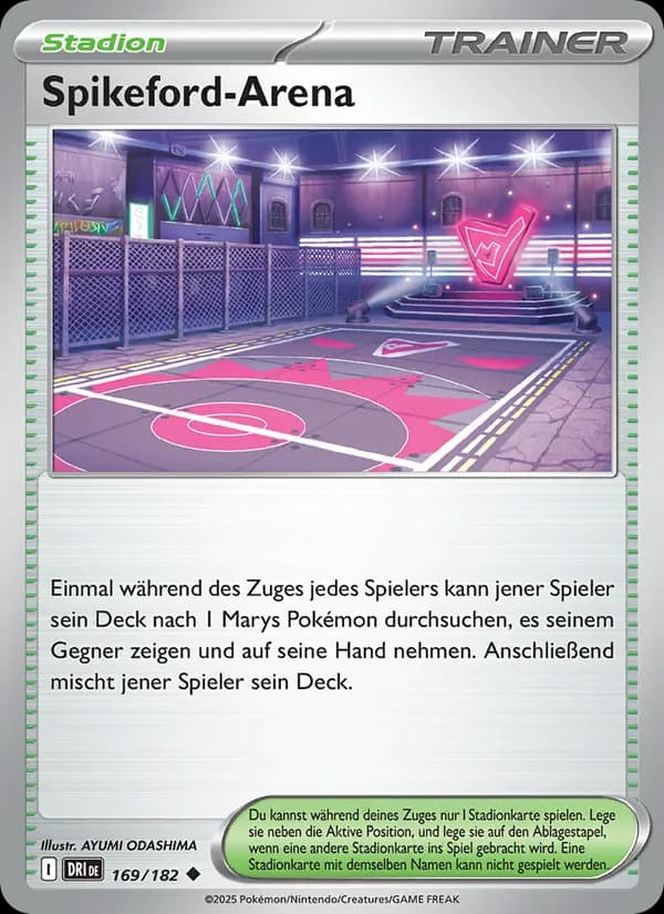 Spikeford-Arena card in German