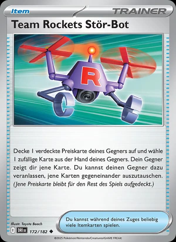 Team Rockets Stör-Bot card in German