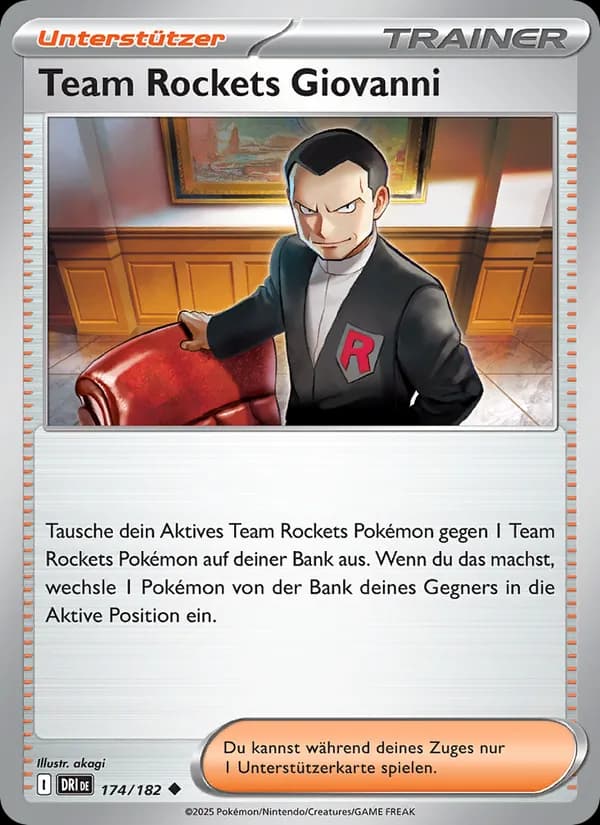 Team Rockets Giovanni card in German