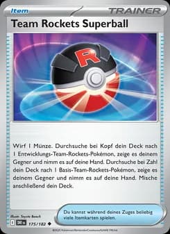 Team Rockets Superball card in German