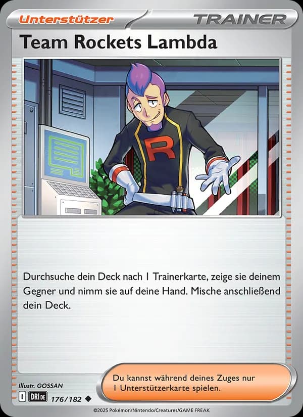 Team Rockets Lambda card in German