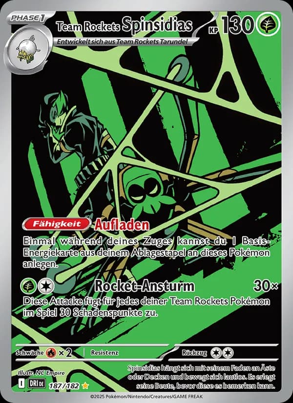 Team Rockets Spinsidias card in German
