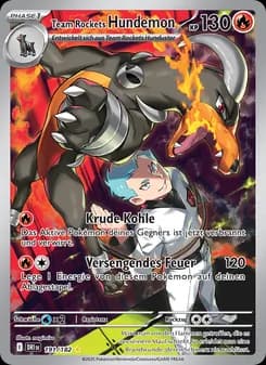 Team Rockets Hundemon card in German