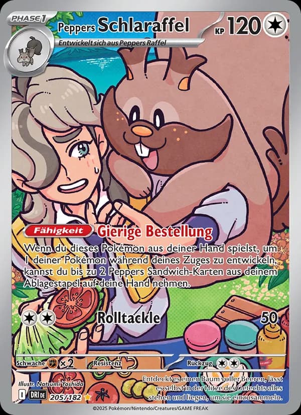 Peppers Schlaraffel card in German