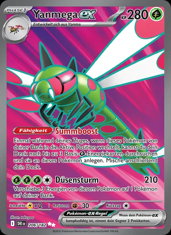 Yanmega-ex card in German