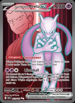 Team Rockets Mewtu-ex card in German