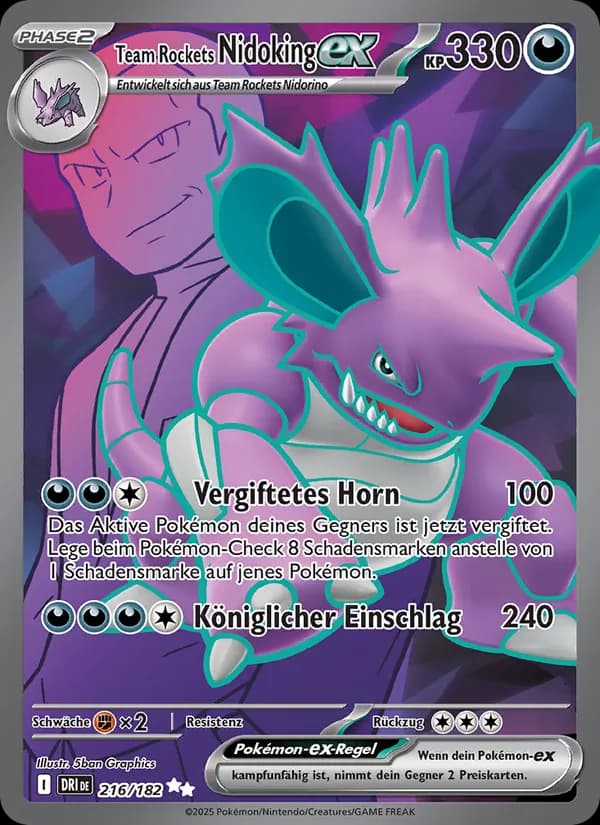 Team Rockets Nidoking-ex card in German