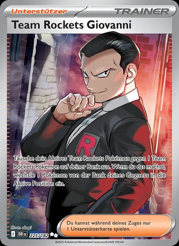 Team Rockets Giovanni card in German