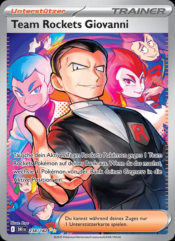 Team Rockets Giovanni card in German