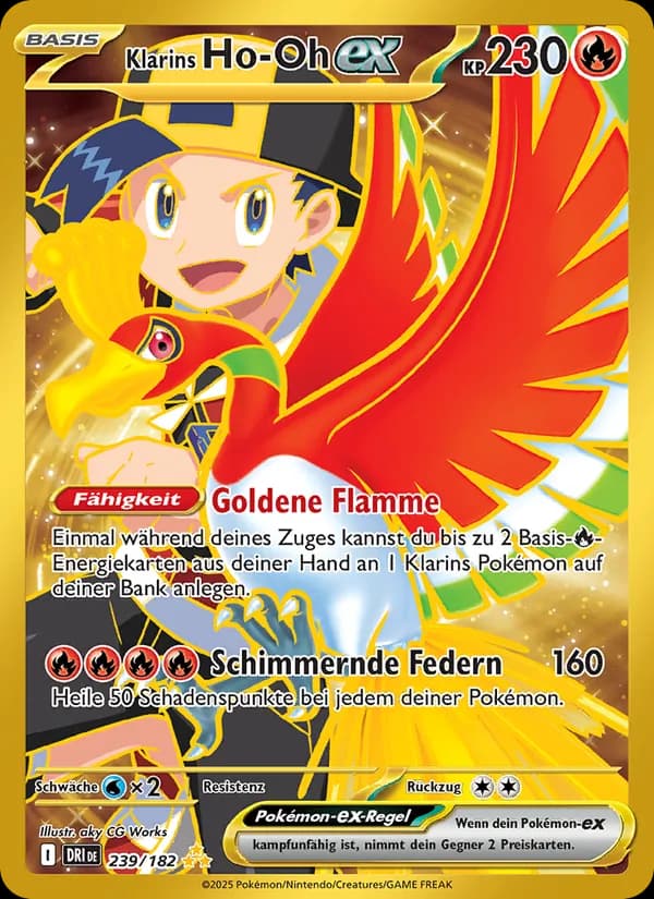Klarins Ho-Oh-ex card in German
