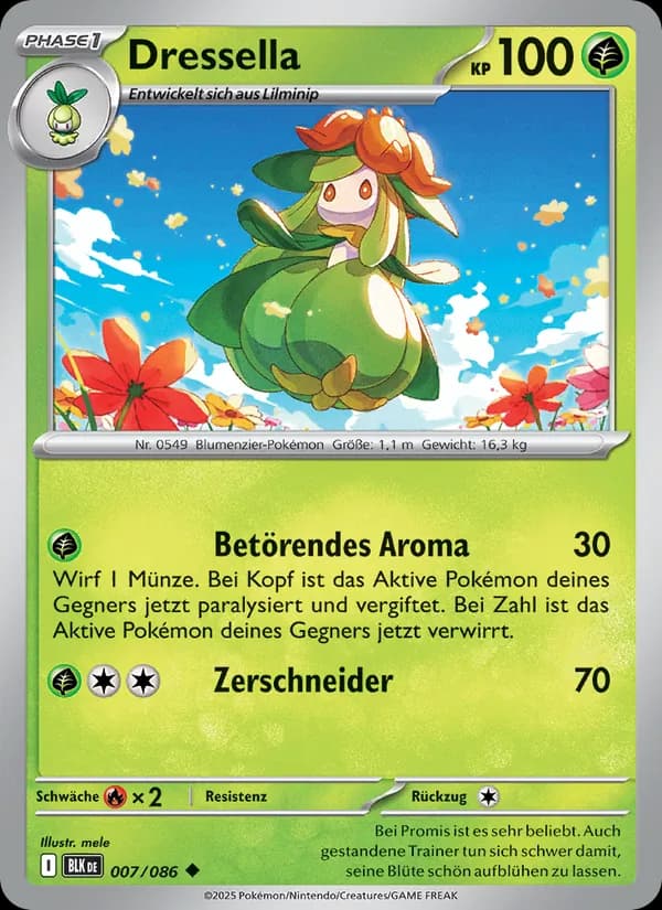 Dressella card in German