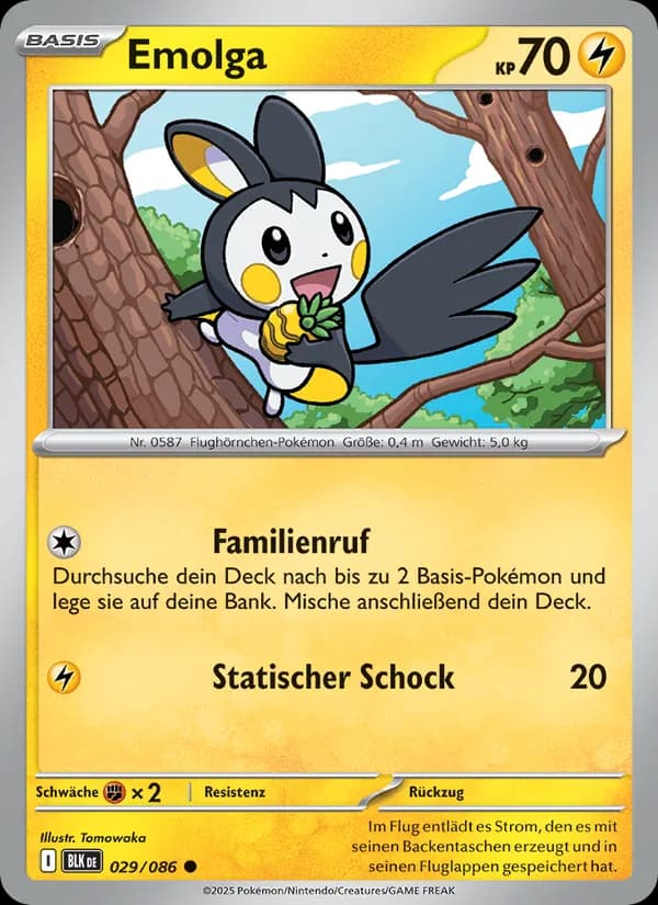 Emolga card in German