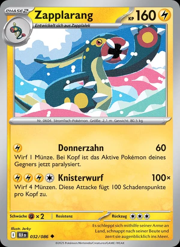 Zapplarang card in German