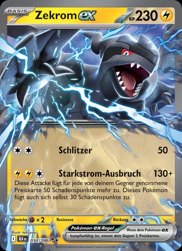 Zekrom-ex card in German