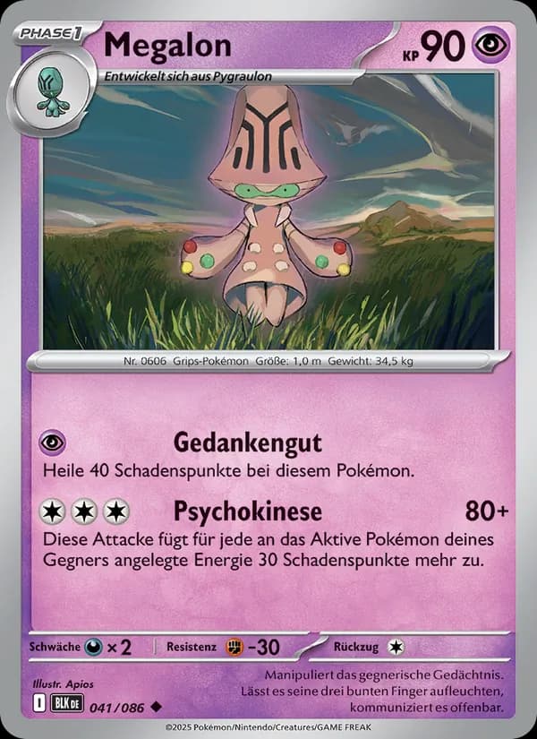 Megalon card in German
