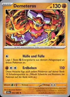 Demeteros card in German