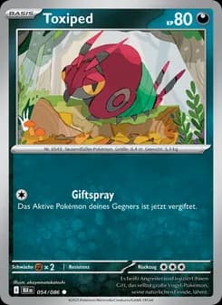 Toxiped card in German