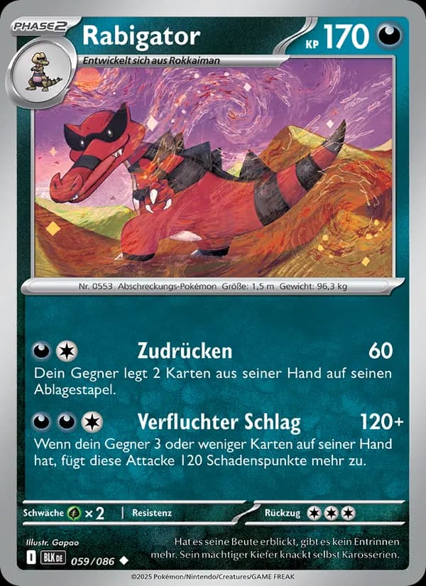 Rabigator card in German