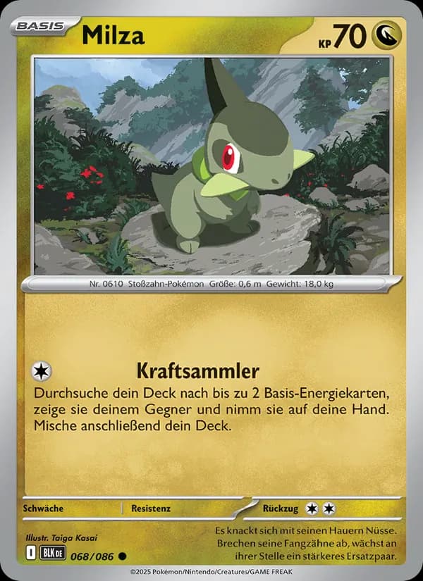 Milza card in German