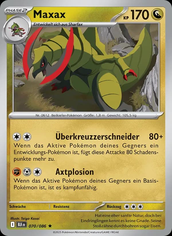 Maxax card in German