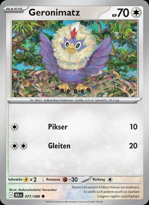 Geronimatz card in German