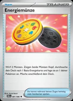 Energiemünze card in German