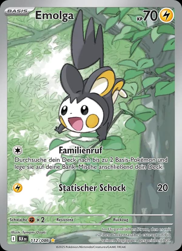 Emolga card in German