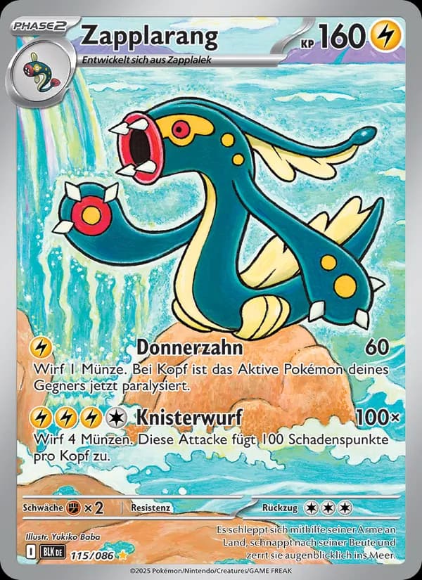 Zapplarang card in German