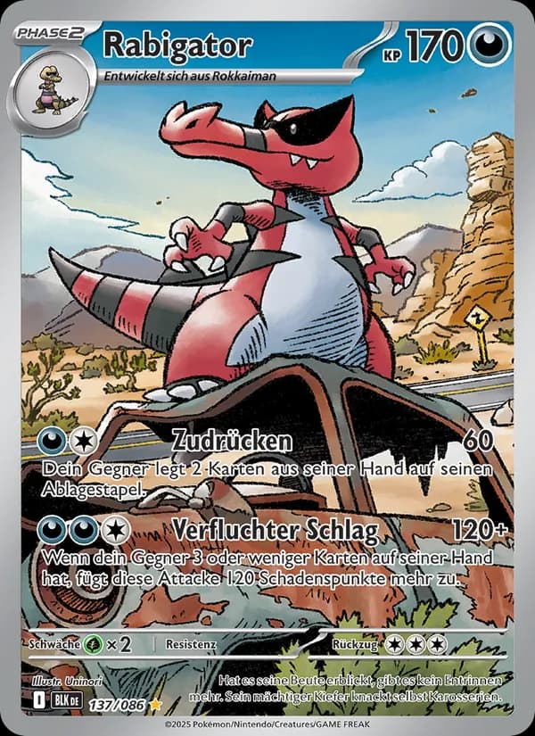 Rabigator card in German