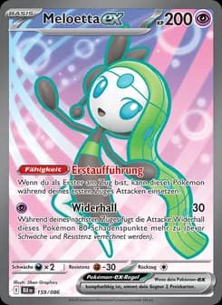 Meloetta-ex card in German