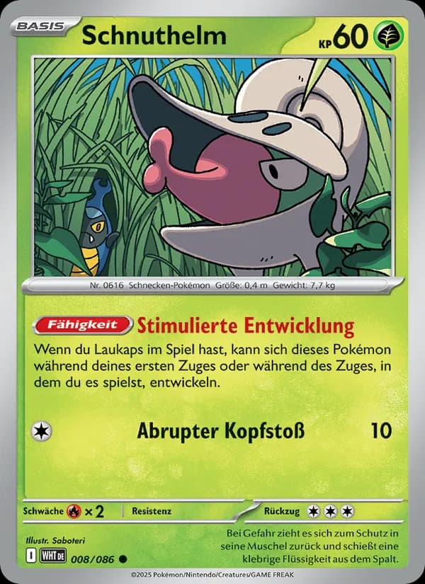 Schnuthelm card in German