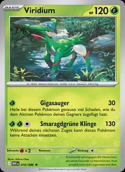 Viridium card in German