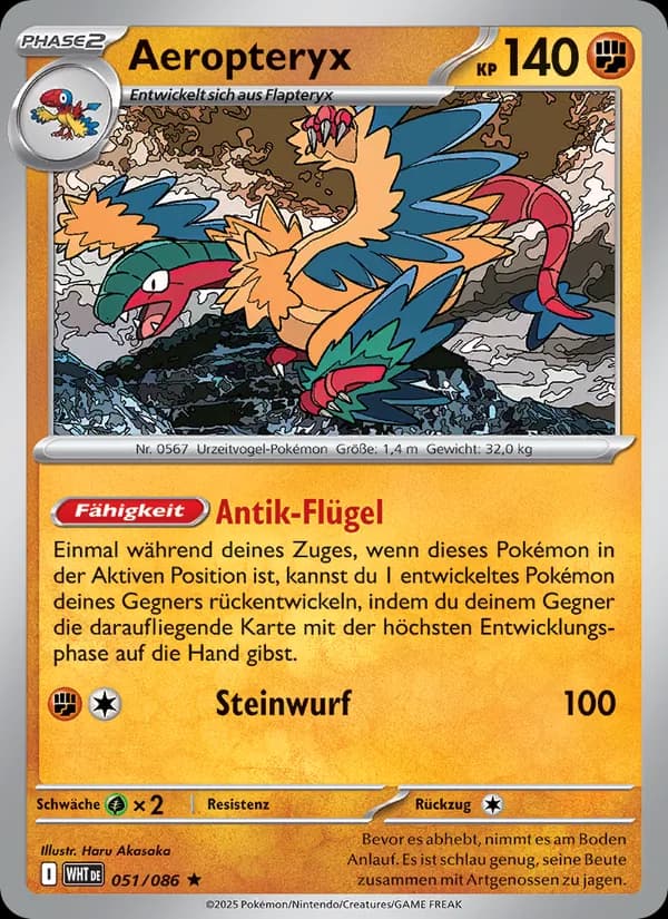 Aeropteryx card in German