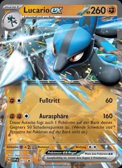 Lucario-ex card in German