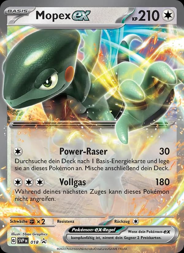 Mopex-ex card in German