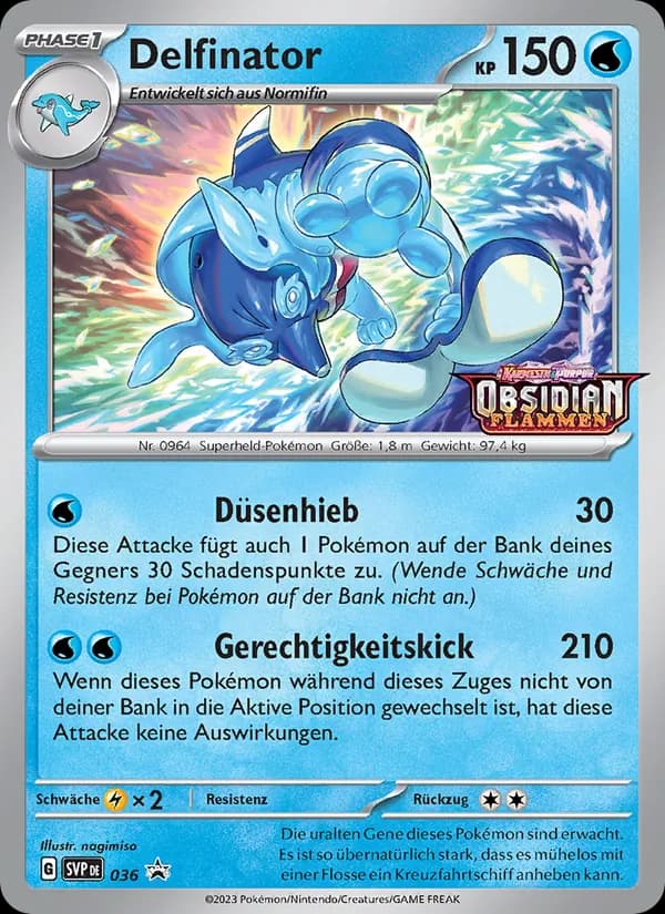 Delfinator card in German