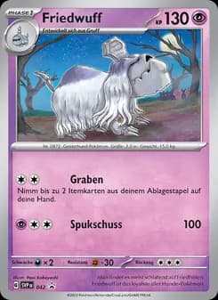 Friedwuff card in German