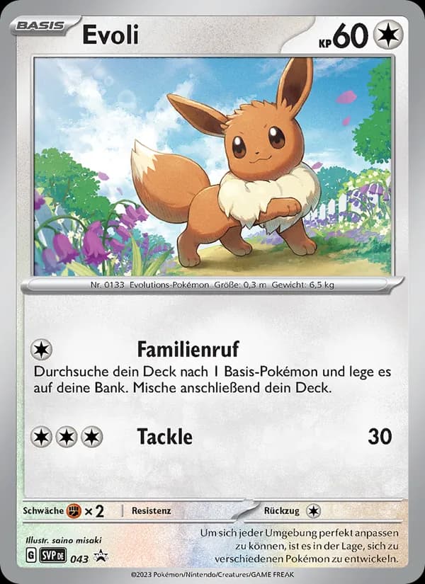 Evoli card in German