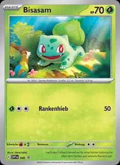 Bisasam card in German