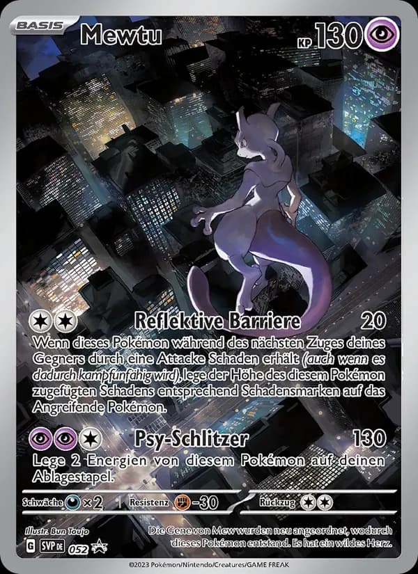 Mewtu card in German