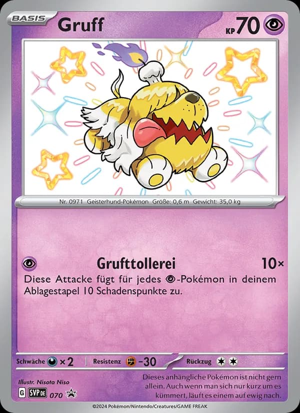 Gruff card in German