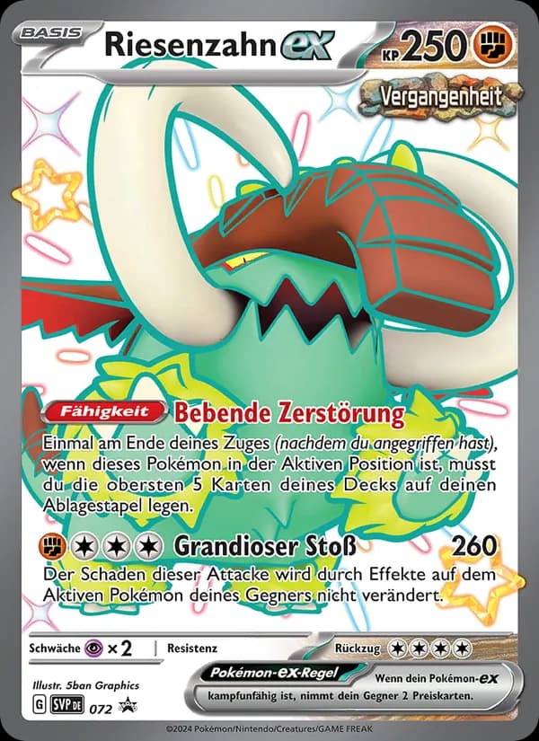 Riesenzahn-ex card in German