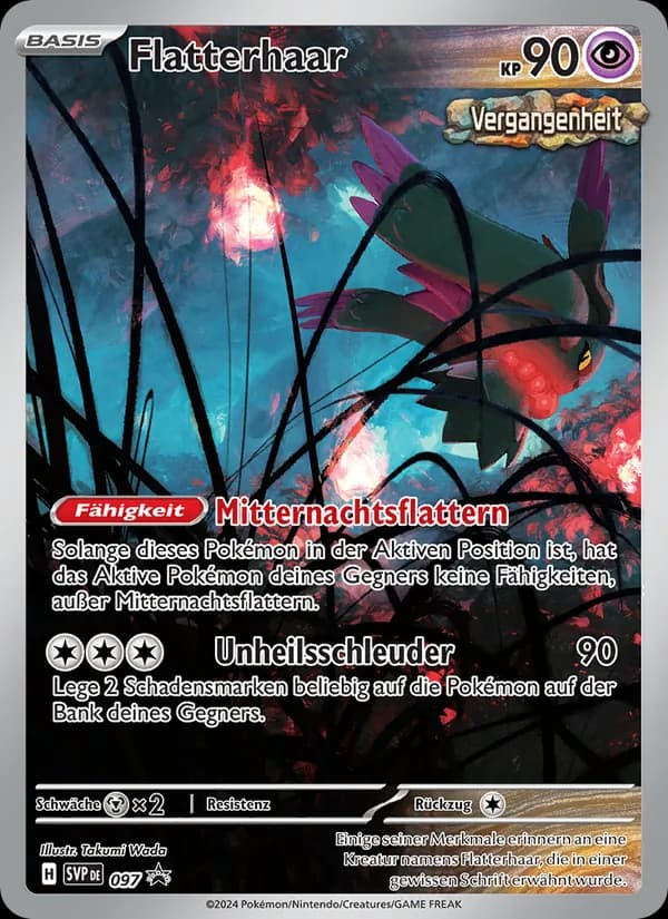 Flatterhaar card in German